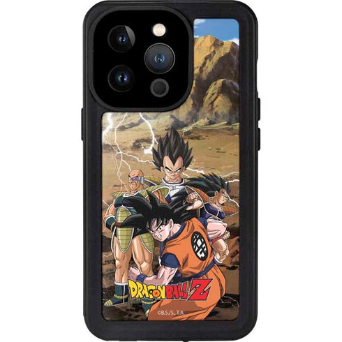 Dragon Ball Z Goku Versus Saiyans iPhone 14 Pro Waterproof Case