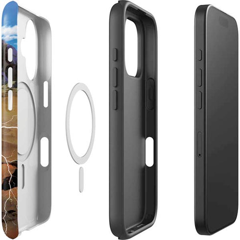 Dragon Ball Z Goku Versus Saiyans iPhone 16 Plus Magsafe Impact Case