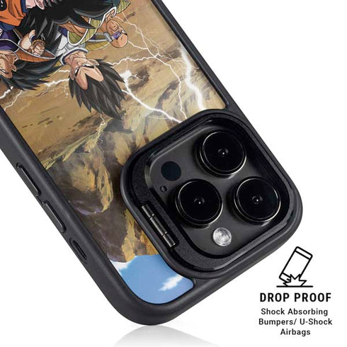 Dragon Ball Z Goku Versus Saiyans iPhone 16 Pro Max Kickstand Case