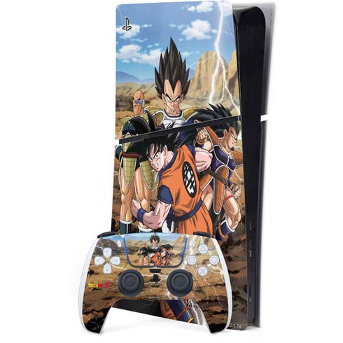 Dragon Ball Z Goku Versus Saiyans PS5 Slim Digital Edition Bundle Skin