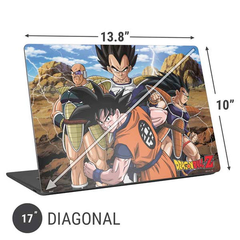 Dragon Ball Z Goku Versus Saiyans Universal Laptop 17in (13.8 x 10in) Skin