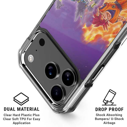 Dragon Ball Super Goku vs Beerus iPhone 18 Pro Clear Case