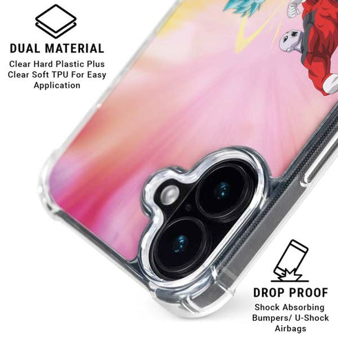 Dragon Ball Super Goku vs Jiren Fate of the Universe iPhone 16 Plus Clear Case