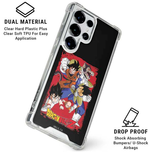 Dragon Ball Z Goku Vs Vegeta Galaxy S25 Ultra Clear Case