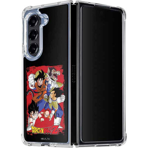 Dragon Ball Z Goku Vs Vegeta Galaxy Z Fold5 5G Clear Case