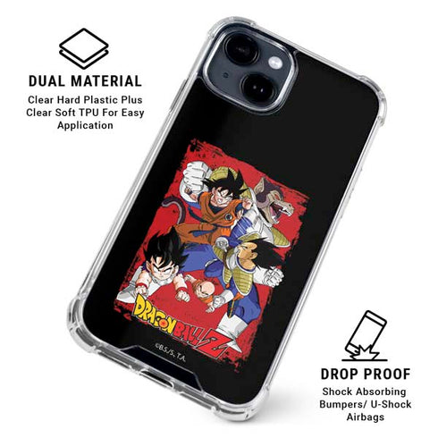 Dragon Ball Z Goku Vs Vegeta iPhone 14 Plus Clear Case