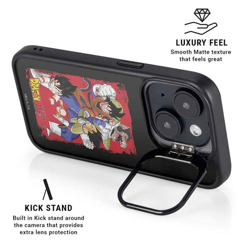 Dragon Ball Z Goku Vs Vegeta iPhone 15 Plus Kickstand Case