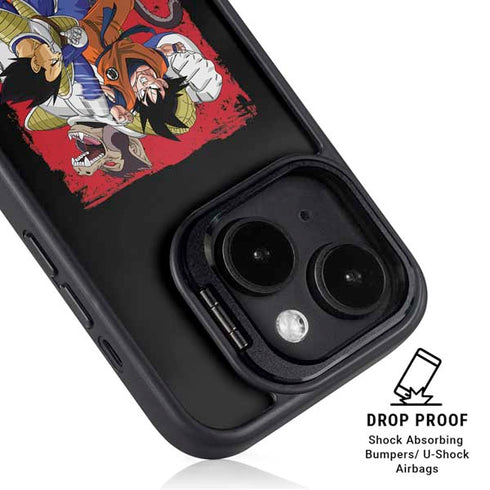 Dragon Ball Z Goku Vs Vegeta iPhone 15 Plus Kickstand Case