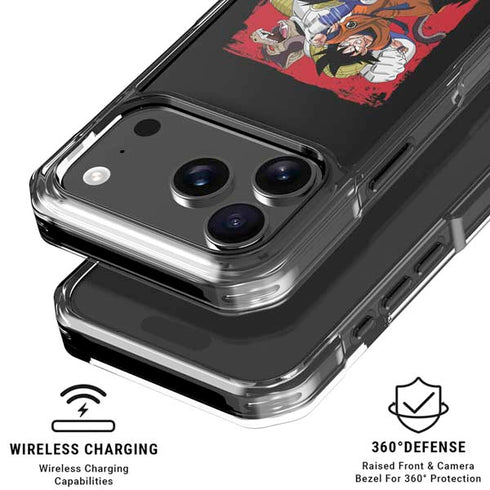 Dragon Ball Z Goku Vs Vegeta iPhone 18 Pro Clear Case