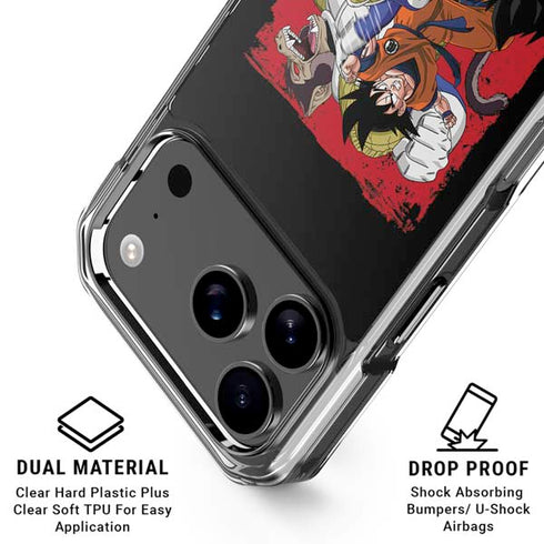 Dragon Ball Z Goku Vs Vegeta iPhone 18 Pro Clear Case