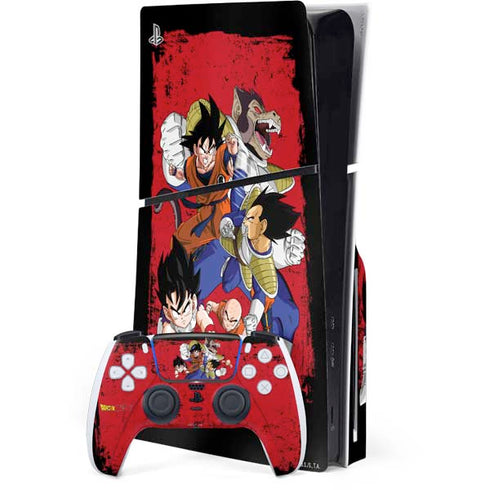 Dragon Ball Z Goku Vs Vegeta PS5 Slim Disk Bundle Skin