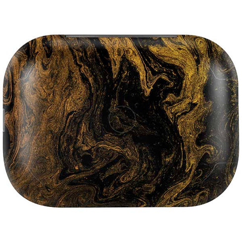 Gold and Black Marble Amazon Echo Buds Skin