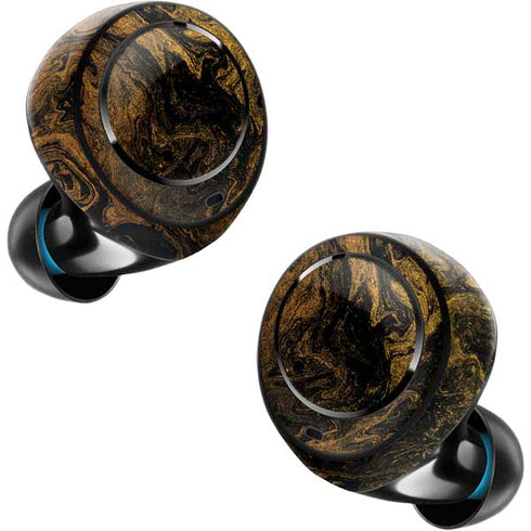 Gold and Black Marble Amazon Echo Buds Skin