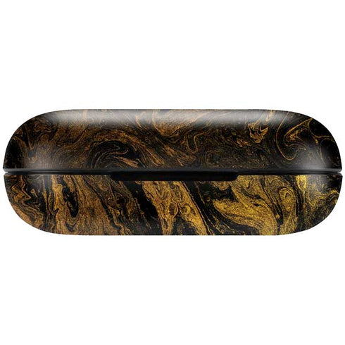 Gold and Black Marble Amazon Echo Buds Skin