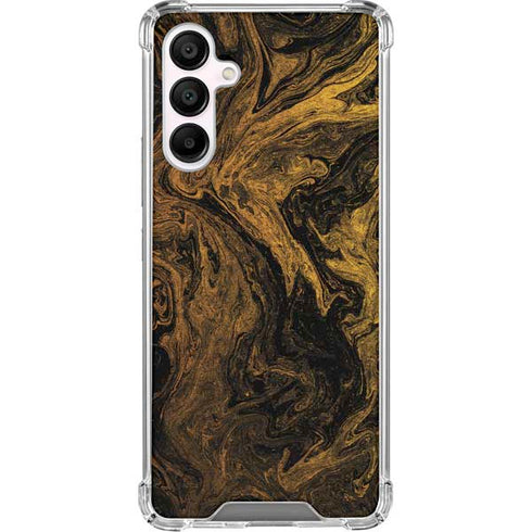Gold and Black Marble Galaxy A16 5G Clear Case