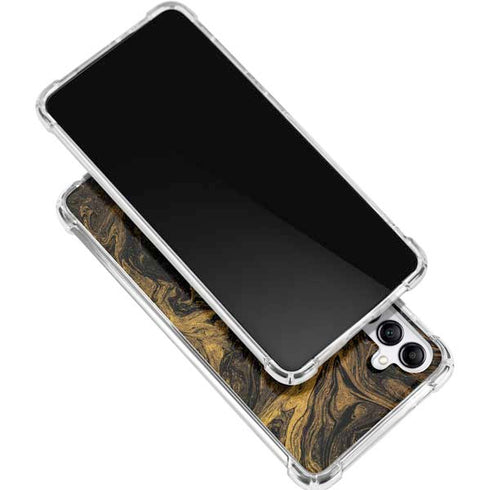 Gold and Black Marble Galaxy A16 5G Clear Case