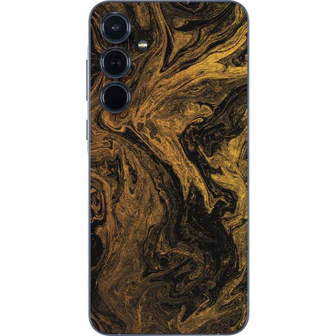 Gold and Black Marble Galaxy A36 5G Skin