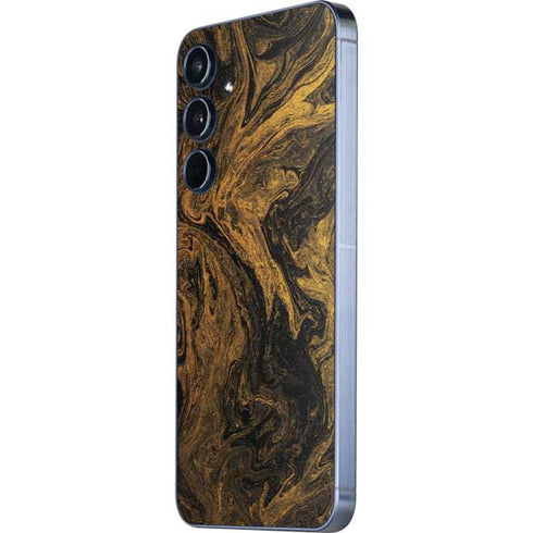Gold and Black Marble Galaxy A36 5G Skin