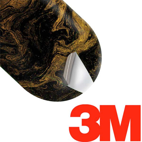 Gold and Black Marble Galaxy Buds Plus Skin