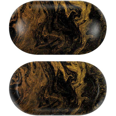 Gold and Black Marble Galaxy Buds Skin