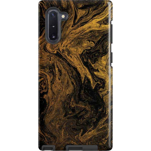 Gold and Black Marble Galaxy Cases
