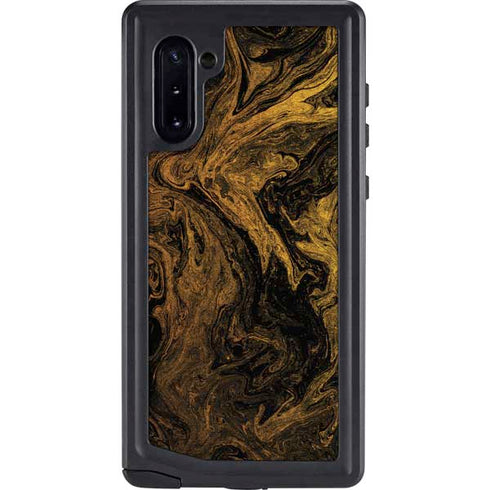 Gold and Black Marble Galaxy Cases