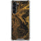 Gold and Black Marble Galaxy S24 FE Clear Case