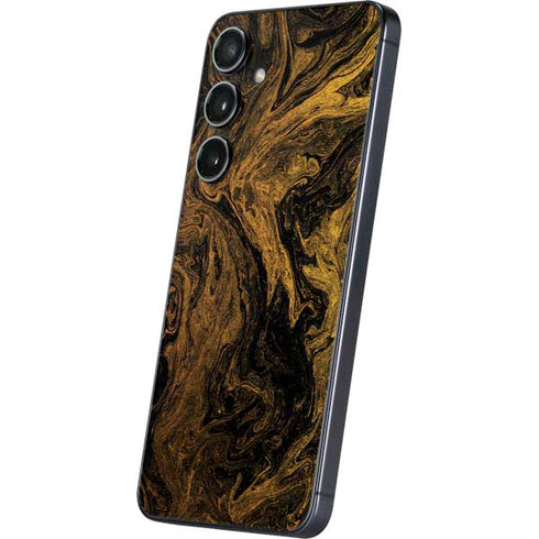 Gold and Black Marble Galaxy S24 Plus Skin