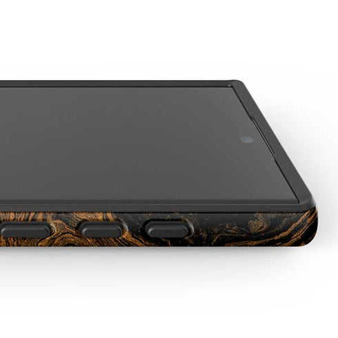 Gold and Black Marble Galaxy S25 Ultra Impact Case