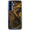 Gold and Black Marble Galaxy S25 Plus Clear Case