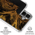 Gold and Black Marble Galaxy S26 Clear Case