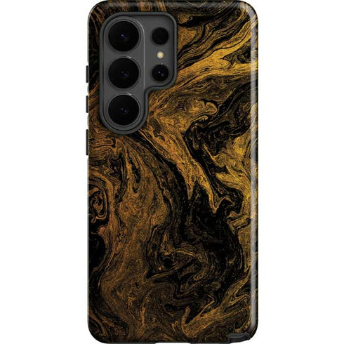Gold and Black Marble Galaxy S26 Ultra Impact Case