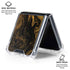 Gold and Black Marble Galaxy Z Flip6 Clear Case
