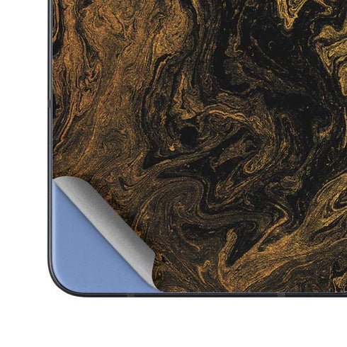Gold and Black Marble Galaxy Z Fold5 5G Skin