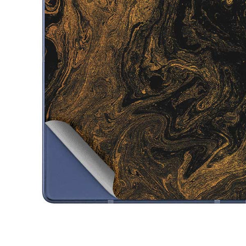 Gold and Black Marble Galaxy Z Fold6 Skin