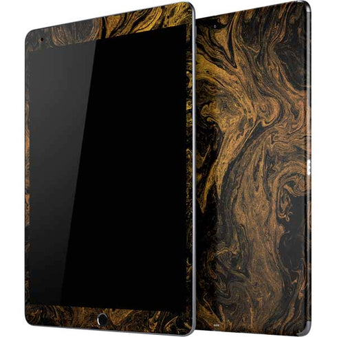 Gold and Black Marble iPad Skins