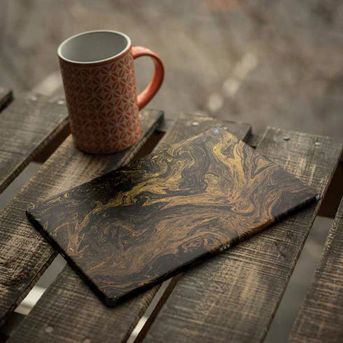 Gold and Black Marble iPad Skins