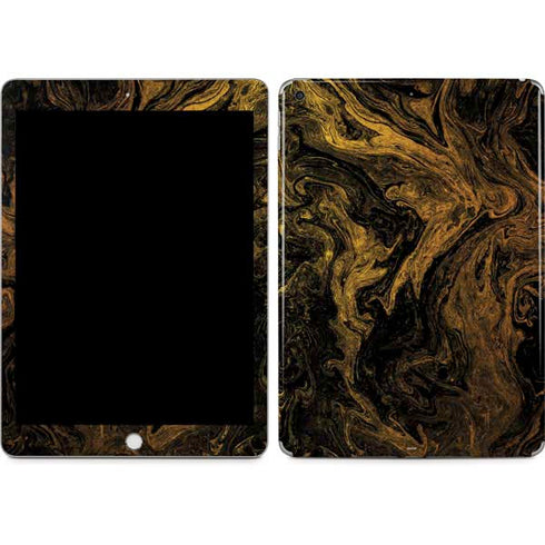Gold and Black Marble Apple iPad Skin