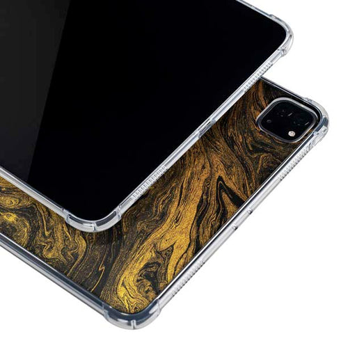 Gold and Black Marble iPad Pro 11in (2024) Clear Case