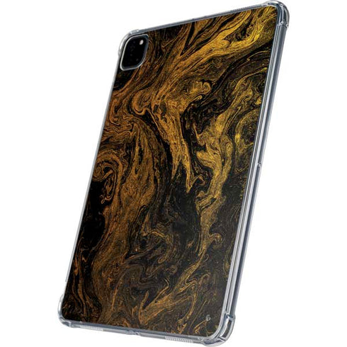 Gold and Black Marble iPad Pro 11in (2024) Clear Case