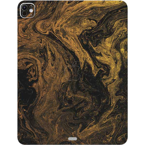 Gold and Black Marble iPad Pro 13in M4 (2024) Skin