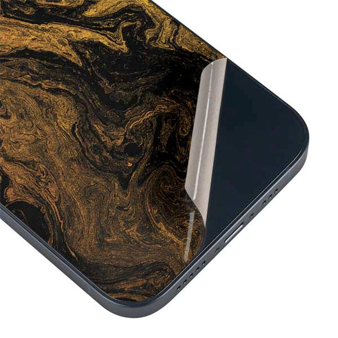 Gold and Black Marble iPhone Skins