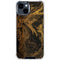 Gold and Black Marble iPhone 15 Clear Case