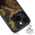 Gold and Black Marble iPhone 15 Kickstand Case