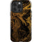Gold and Black Marble iPhone 15 Pro Impact Case