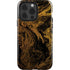 Gold and Black Marble iPhone 15 Pro Impact Case
