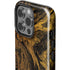 Gold and Black Marble iPhone 15 Pro Impact Case
