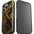 Gold and Black Marble iPhone 15 Pro Impact Case