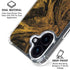 Gold and Black Marble iPhone 16 Plus Clear Case