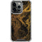 Gold and Black Marble iPhone 16 Pro Clear Case